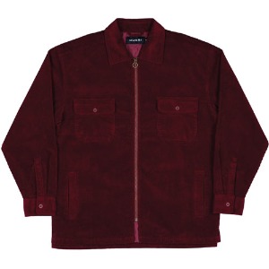 Corduroy Shirt Jacket (Burgundy)