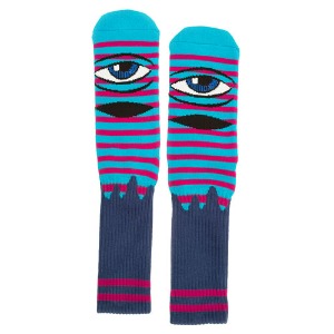 Sect Eye Stripe Sock (Navy/Purple)