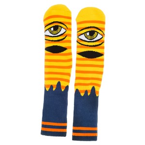 Sect Eye Stripe Sock (Yellow/Navy)
