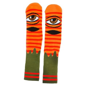 Sect Eye Stripe Sock (Orange/Army)