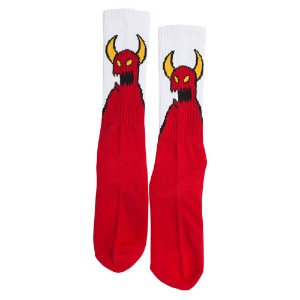 Sketchy Monster Crew Sock (Red)